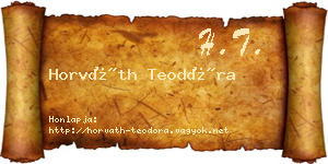 Horváth Teodóra névjegykártya